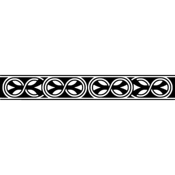 Celtic Knot Border , Black and White Ornament, Seamless Pattern Element vector