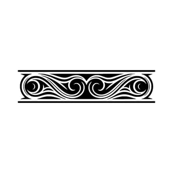Decorative Swirl Border Element, Monochromatic , Elegant and Minimalist vector