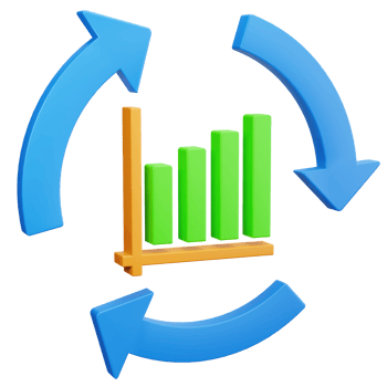 3D Icon Growth Rotation Cycle png