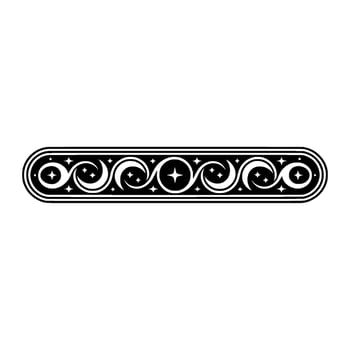Celestial Border Stars, Moons, and Circular Elements vector