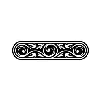 Elegant Black White, Floral Border on, White Background vector