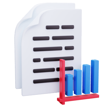 3D Icon Document Growth Report png