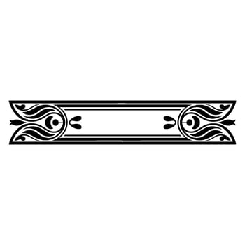 Elegant Decorative Border Element in Black, Art Nouveau Inspired vector