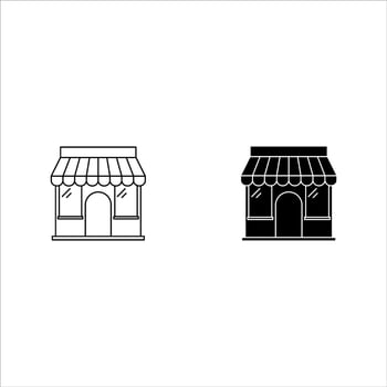 Store icon set, illustration. Flat design style. store icon illustration isolated on white background, store icon Eps10. store icons graphic design symbols. vector