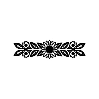 Minimalist Floral Garland Illustration for vector
