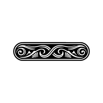 Celtic Ornamentation, Black and White Decorative Border vector