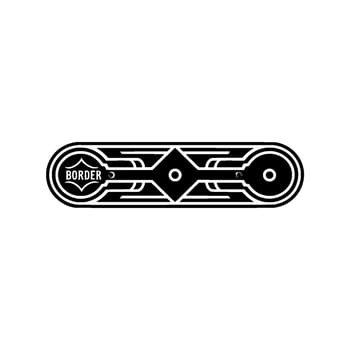 Art Deco Border on White Background Geometric Elegance vector