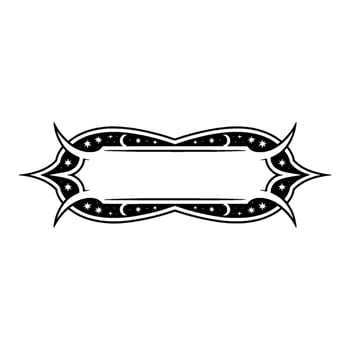 Celestial Ornamental Frame - Decorative Border with Moons Stars vector
