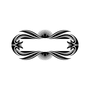 Elegant Black Frame Vintage Flourishes on Light Background vector