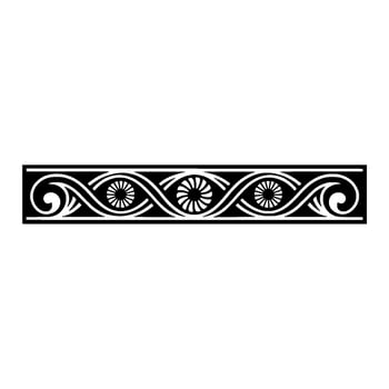 Black and White Decorative Border Illustration vector