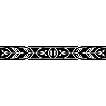 Elegant Border Black and White Decorative Floral vector
