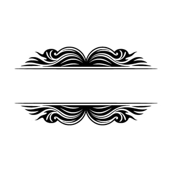 Ornamental Divider, Elegant Black White , Invitation Card Element vector