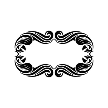 Elegant Black Floral Frame on Grayscale Background vector
