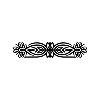 Elegant Black, Floral, Border on- White, Background vector