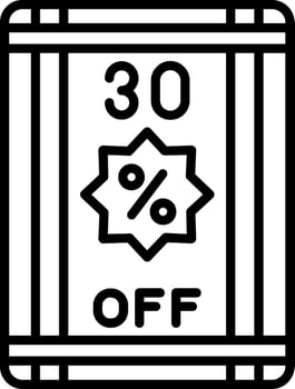 30 Percent Off Tag vector