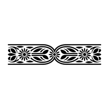 Elegant Floral,- Border , Black and White, Decorative Element vector
