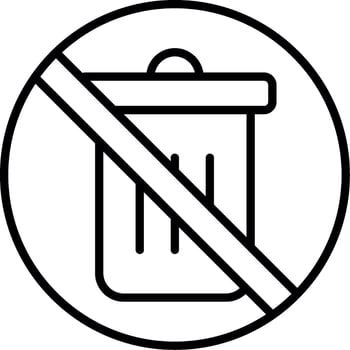 No Littering Warning Sign vector
