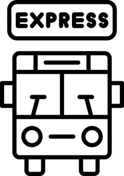 Express Route Bus vector