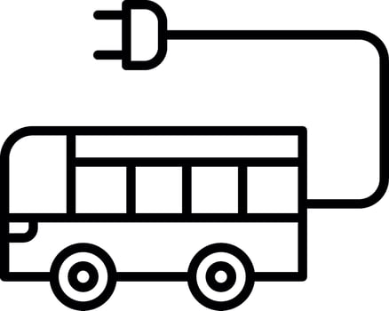 Hybrid Electric Diesel Bus vector