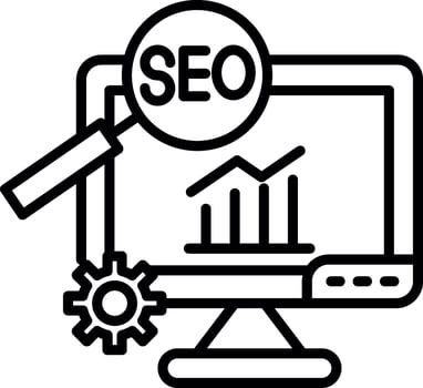 Optimized Website SEO Strategy vector