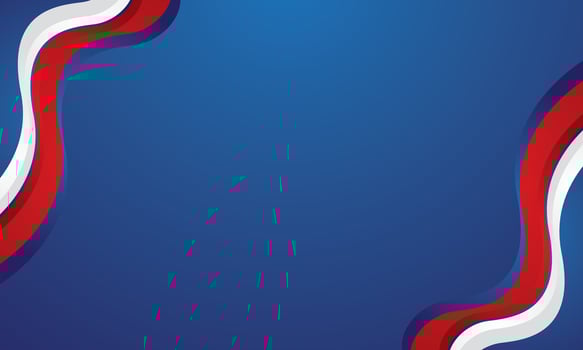 Modern red white wave on blue background design vector