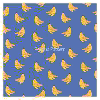 A vibrant banana pattern on a blue background. Perfect for food packaging, tropical designs, and children's products. vector