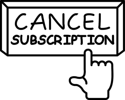 Cancel Subscription Option vector