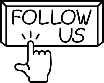 Follow Us Social Button vector