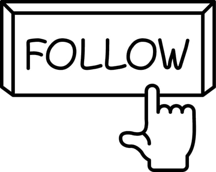 Follow Social Media Profile vector