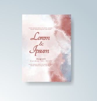 Pastel brush watercolor card with youthful appeal. vector