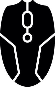Precision Gaming Mouse Glyph vector