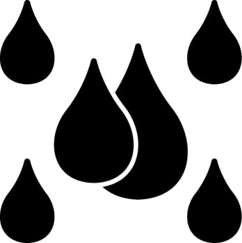 Droplets and Water Drops Glyph vector