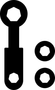 Quick Release Ratchet Tool Glyph vector