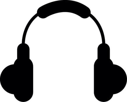 Surround Sound Gaming Headset Glyph vector