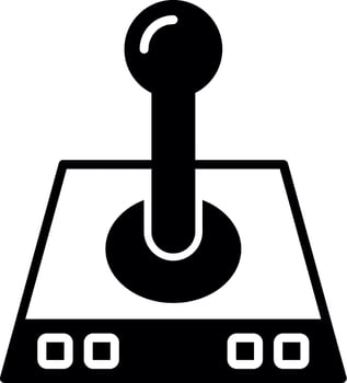 Classic Gaming Joystick Glyph vector
