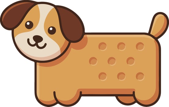 A cartoon dog with a big brown nose vector