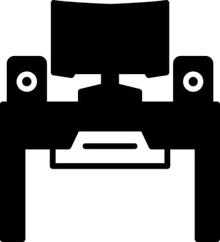 RGB Gaming Desk Glyph vector