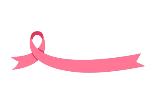 Pink long Ribbon for Breast Cancer Awareness vector