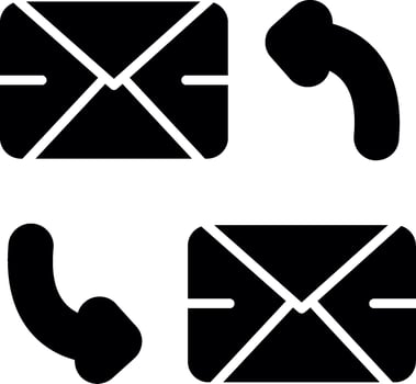 Ongoing Email Project Correspondence Glyph vector