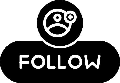 Follow User Button Glyph vector