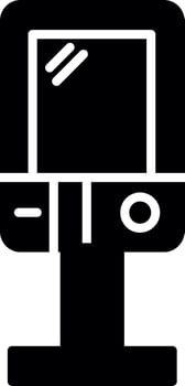 Ticket and Info Kiosk Glyph vector