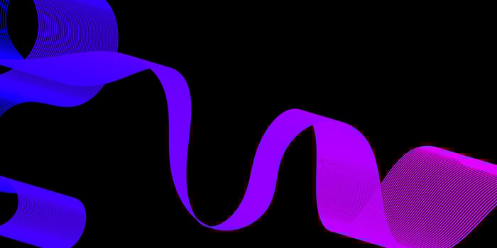 Ribbon Lines on Black Background vector