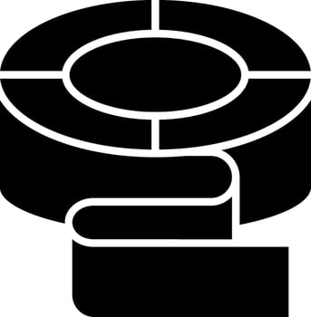 Transparent Adhesive Tape Glyph vector