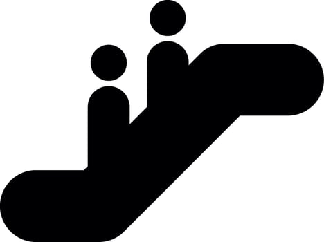 Passenger Escalator Glyph vector