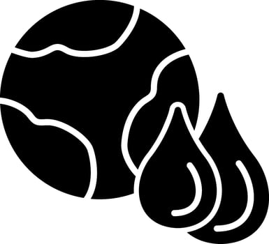 Worldwide Water Scarcity Crisis Glyph vector