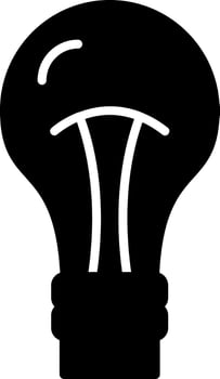 Screw In Light Bulb Glyph vector