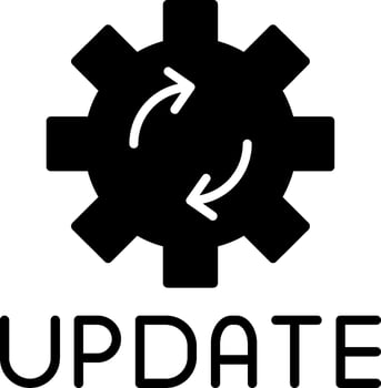 Latest Update Notification Glyph vector