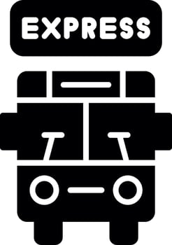Express Route Bus Glyph vector