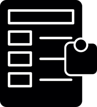 Customs Declaration Form Glyph vector