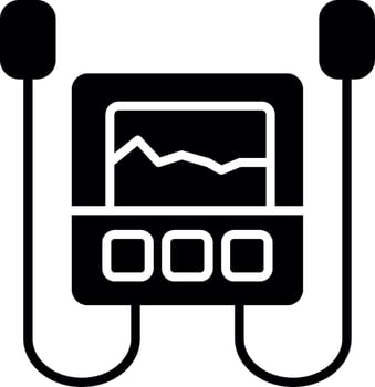 Life Saving Station Defibrillator Glyph vector